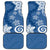 Polynesia Car Mats Blue Tribal Turtle Floral Pattern