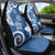 Polynesia Car Seat Cover Blue Tribal Turtle Floral Pattern