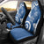 Polynesia Car Seat Cover Blue Tribal Turtle Floral Pattern