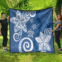 Polynesia Quilt Blue Tribal Turtle Floral Pattern LT05 - Polynesian Pride