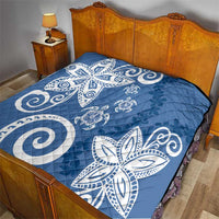 Polynesia Quilt Blue Tribal Turtle Floral Pattern LT05 - Polynesian Pride
