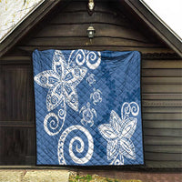 Polynesia Quilt Blue Tribal Turtle Floral Pattern LT05 - Polynesian Pride