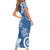 Polynesia Short Sleeve Bodycon Dress Blue Tribal Turtle Floral Pattern