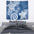 Polynesia Tapestry Blue Tribal Turtle Floral Pattern