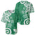 Polynesia Baseball Jersey Green Tribal Turtle Floral Pattern