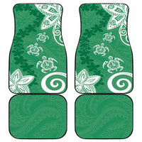 Polynesia Car Mats Green Tribal Turtle Floral Pattern LT05 - Polynesian Pride