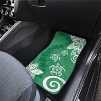 Polynesia Car Mats Green Tribal Turtle Floral Pattern LT05 - Polynesian Pride