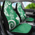 Polynesia Car Seat Cover Green Tribal Turtle Floral Pattern