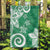 Polynesia Garden Flag Green Tribal Turtle Floral Pattern