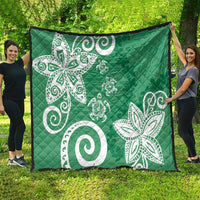 Polynesia Quilt Green Tribal Turtle Floral Pattern LT05 - Polynesian Pride