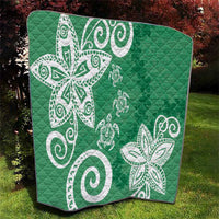 Polynesia Quilt Green Tribal Turtle Floral Pattern LT05 - Polynesian Pride