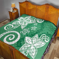 Polynesia Quilt Green Tribal Turtle Floral Pattern LT05 - Polynesian Pride