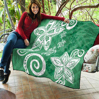 Polynesia Quilt Green Tribal Turtle Floral Pattern LT05 - Polynesian Pride