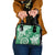 Polynesia Shoulder Handbag Green Tribal Turtle Floral Pattern