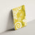 Polynesia Canvas Wall Art Yellow Tribal Turtle Floral Pattern