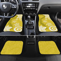 Polynesia Car Mats Yellow Tribal Turtle Floral Pattern LT05 Set 4pcs Yellow - Polynesian Pride