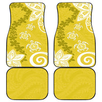 Polynesia Car Mats Yellow Tribal Turtle Floral Pattern LT05 - Polynesian Pride