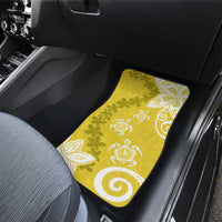 Polynesia Car Mats Yellow Tribal Turtle Floral Pattern LT05 - Polynesian Pride