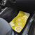 Polynesia Car Mats Yellow Tribal Turtle Floral Pattern