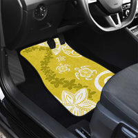 Polynesia Car Mats Yellow Tribal Turtle Floral Pattern LT05 - Polynesian Pride