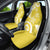 Polynesia Car Seat Cover Yellow Tribal Turtle Floral Pattern