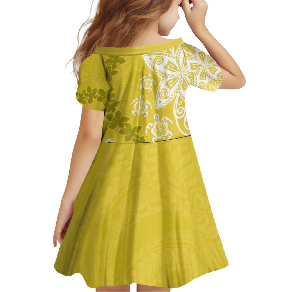 Polynesia Family Matching Tank Maxi Dress and Hawaiian Shirt Yellow Tribal Turtle Floral Pattern LT05 - Polynesian Pride