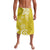 Polynesia Lavalava Yellow Tribal Turtle Floral Pattern