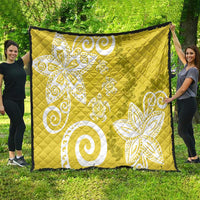 Polynesia Quilt Yellow Tribal Turtle Floral Pattern LT05 - Polynesian Pride