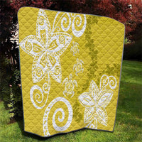Polynesia Quilt Yellow Tribal Turtle Floral Pattern LT05 - Polynesian Pride