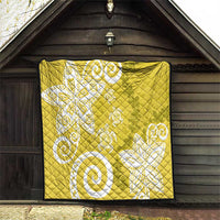Polynesia Quilt Yellow Tribal Turtle Floral Pattern LT05 - Polynesian Pride