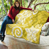 Polynesia Quilt Yellow Tribal Turtle Floral Pattern LT05 - Polynesian Pride