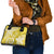 Polynesia Shoulder Handbag Yellow Tribal Turtle Floral Pattern