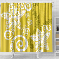 Polynesia Shower Curtain Yellow Tribal Turtle Floral Pattern LT05 - Polynesian Pride