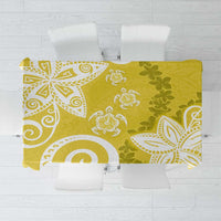 Polynesia Tablecloth Yellow Tribal Turtle Floral Pattern LT05 Yellow - Polynesian Pride