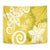 Polynesia Tapestry Yellow Tribal Turtle Floral Pattern