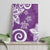 Polynesia Canvas Wall Art Purple Tribal Turtle Floral Pattern