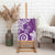 Polynesia Canvas Wall Art Purple Tribal Turtle Floral Pattern