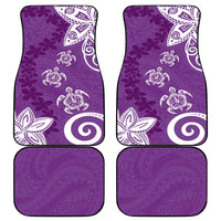 Polynesia Car Mats Purple Tribal Turtle Floral Pattern LT05 - Polynesian Pride