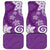 Polynesia Car Mats Purple Tribal Turtle Floral Pattern