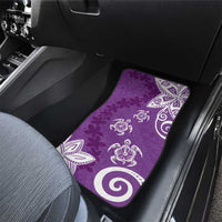 Polynesia Car Mats Purple Tribal Turtle Floral Pattern LT05 - Polynesian Pride