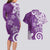 Polynesia Couples Matching Long Sleeve Bodycon Dress and Hawaiian Shirt Purple Tribal Turtle Floral Pattern