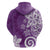 Polynesia Hoodie Purple Tribal Turtle Floral Pattern