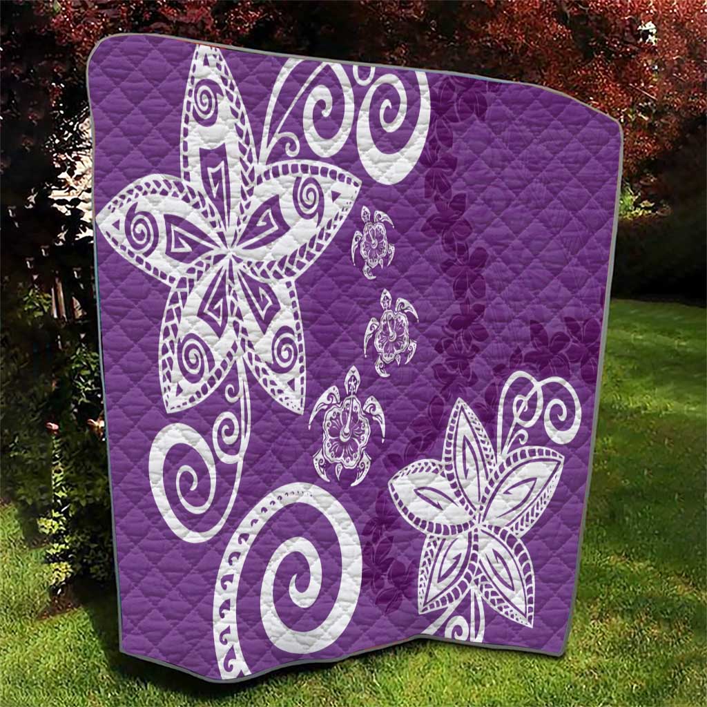 Polynesia Quilt Purple Tribal Turtle Floral Pattern LT05 - Polynesian Pride