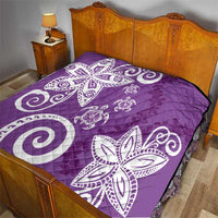 Polynesia Quilt Purple Tribal Turtle Floral Pattern LT05 - Polynesian Pride