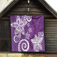 Polynesia Quilt Purple Tribal Turtle Floral Pattern LT05 - Polynesian Pride