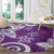 Polynesia Round Carpet Purple Tribal Turtle Floral Pattern