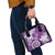 Polynesia Shoulder Handbag Purple Tribal Turtle Floral Pattern