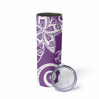 Polynesia Skinny Tumbler Purple Tribal Turtle Floral Pattern LT05 - Polynesian Pride