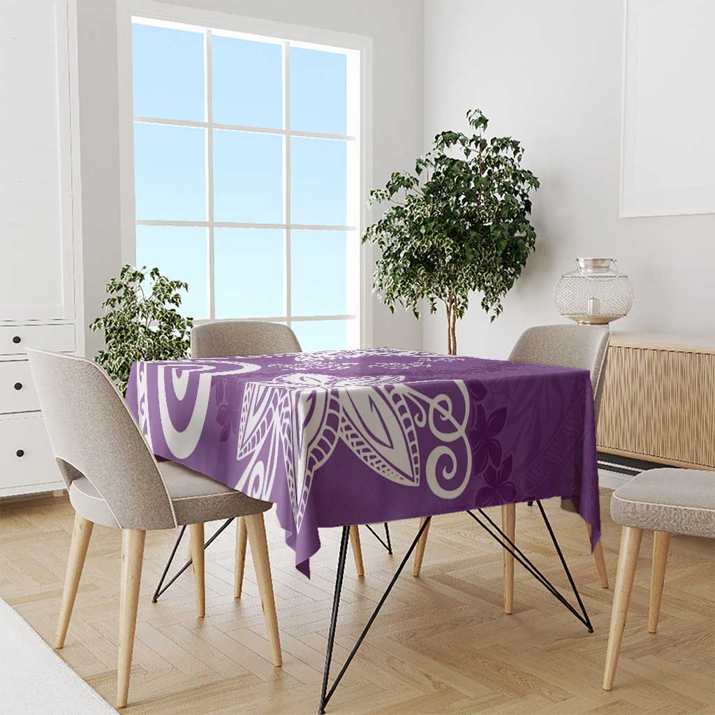 Polynesia Tablecloth Purple Tribal Turtle Floral Pattern LT05 - Polynesian Pride
