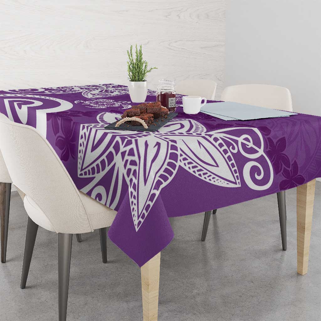 Polynesia Tablecloth Purple Tribal Turtle Floral Pattern LT05 - Polynesian Pride